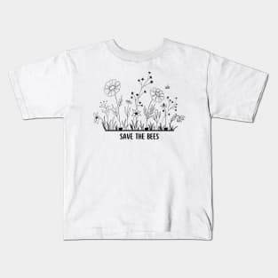 Flowers - Save the bees Kids T-Shirt